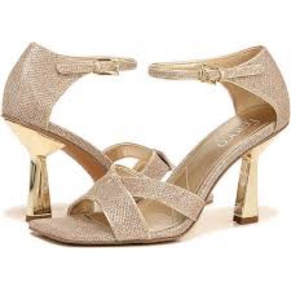 Franco Sarto Rania Ankle Strap Sandal - platinum glitter - size 6.5 - Picture 3 of 16